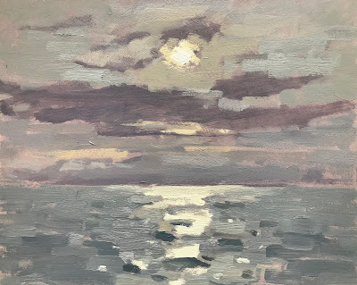 #261 ‘Sky & Sea Study, Dorset’ 8×10″