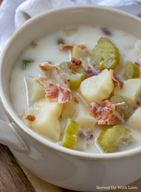 Crock Pot Potato Soup recipe from Served Up With Love