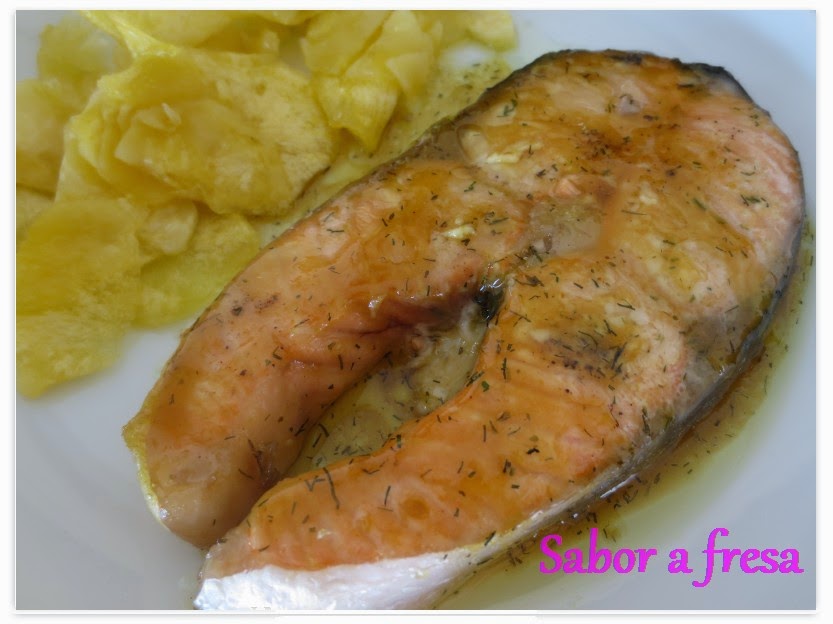 Sabor a fresa Salmón al horno