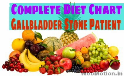 Gallstones Diet Chart