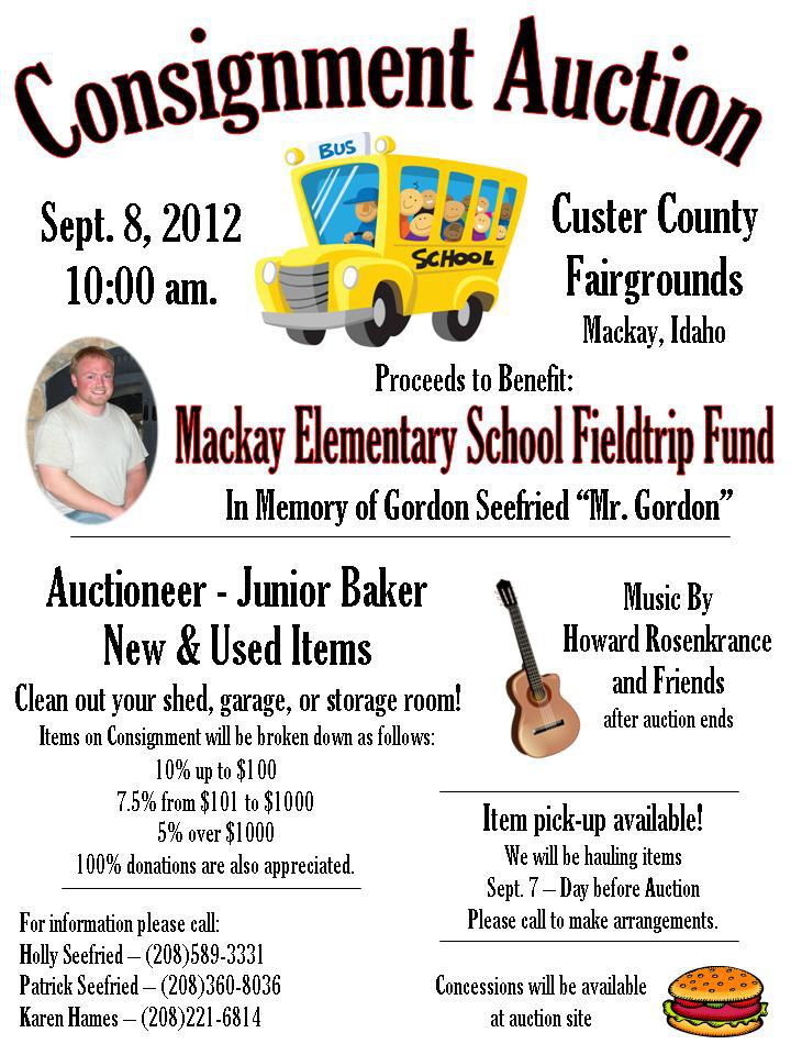 Mackay, Idaho 83251 Mark Your Calendars Mackay Elementary School