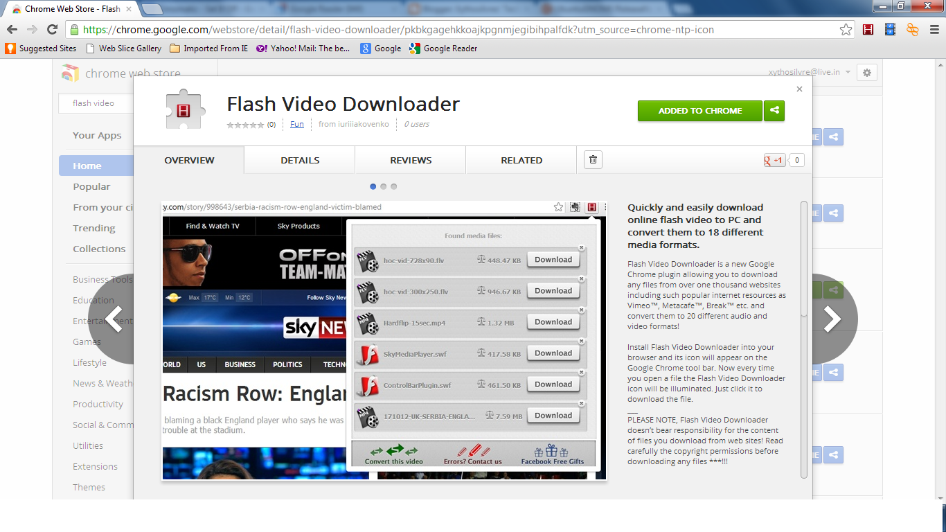 download html5 video chrome extension