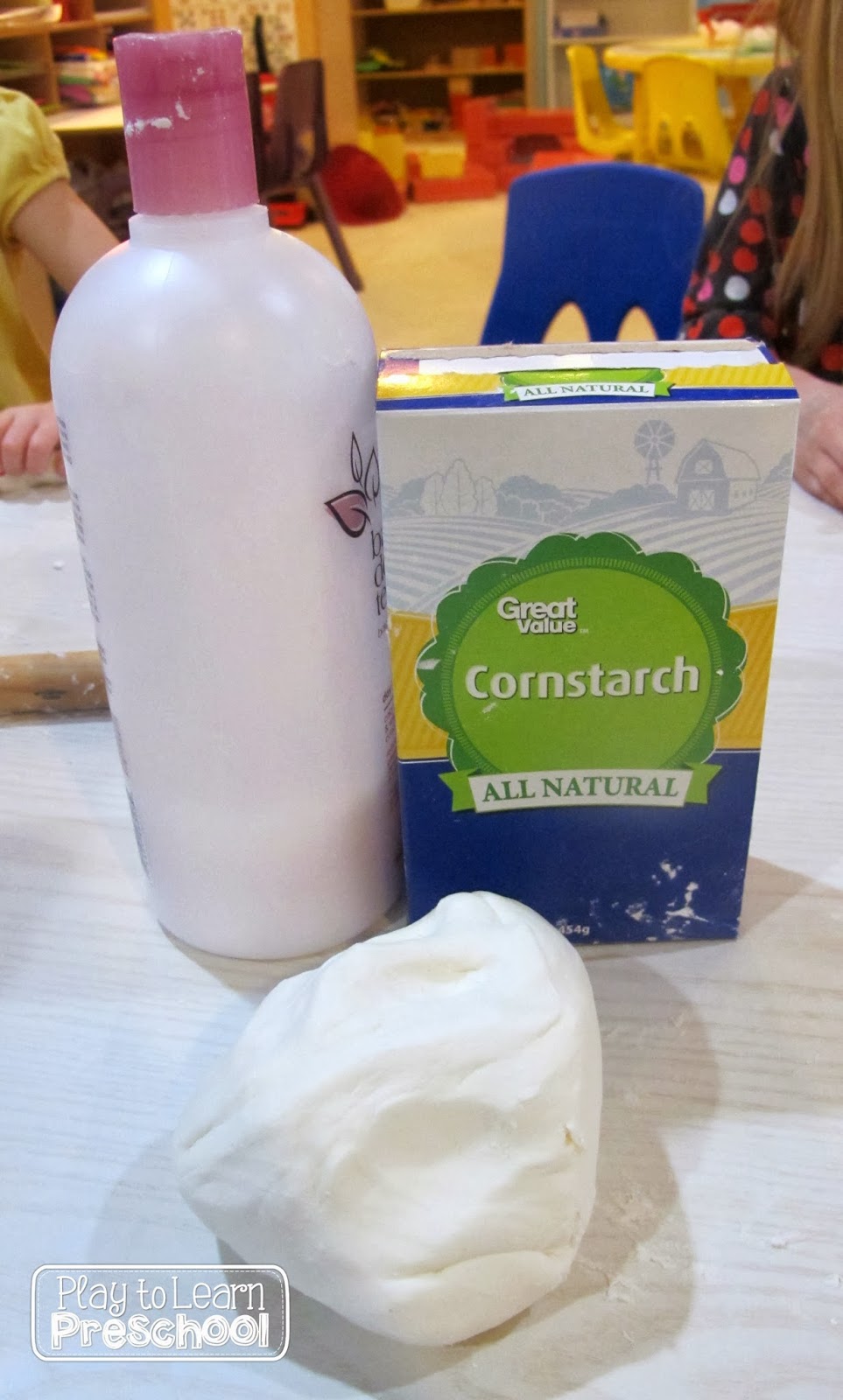 Play to Learn Preschool: Snow Dough - 2 Ingredients!