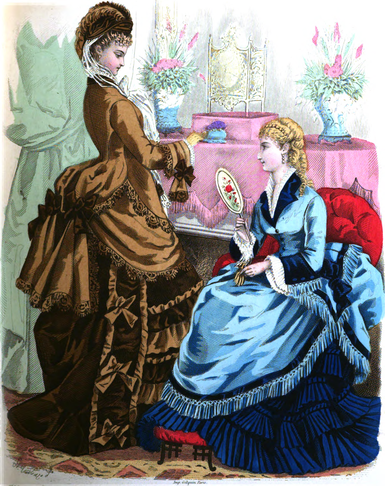 19th Century Historical Tidbits: 1875 Ladies Dresses