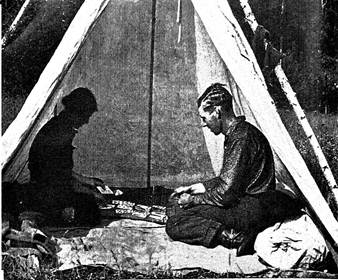 Robert and Kathrene Pinkerton camping before building their cabin
