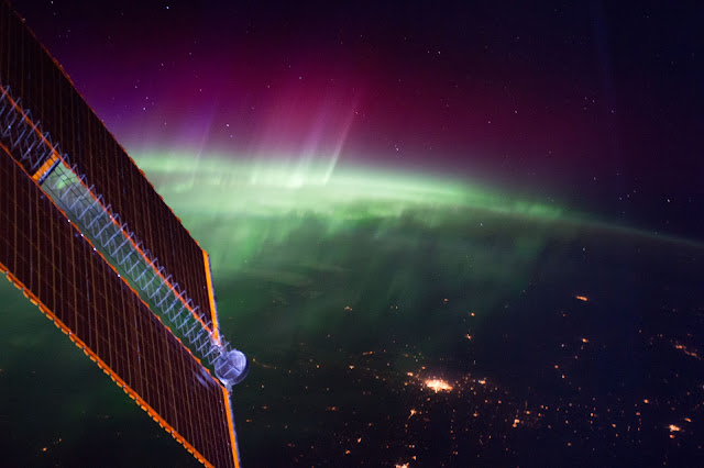 Aurora over Canada seen from the International Space Station