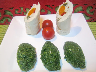 Rulouri din piept de pui umplute cu legume