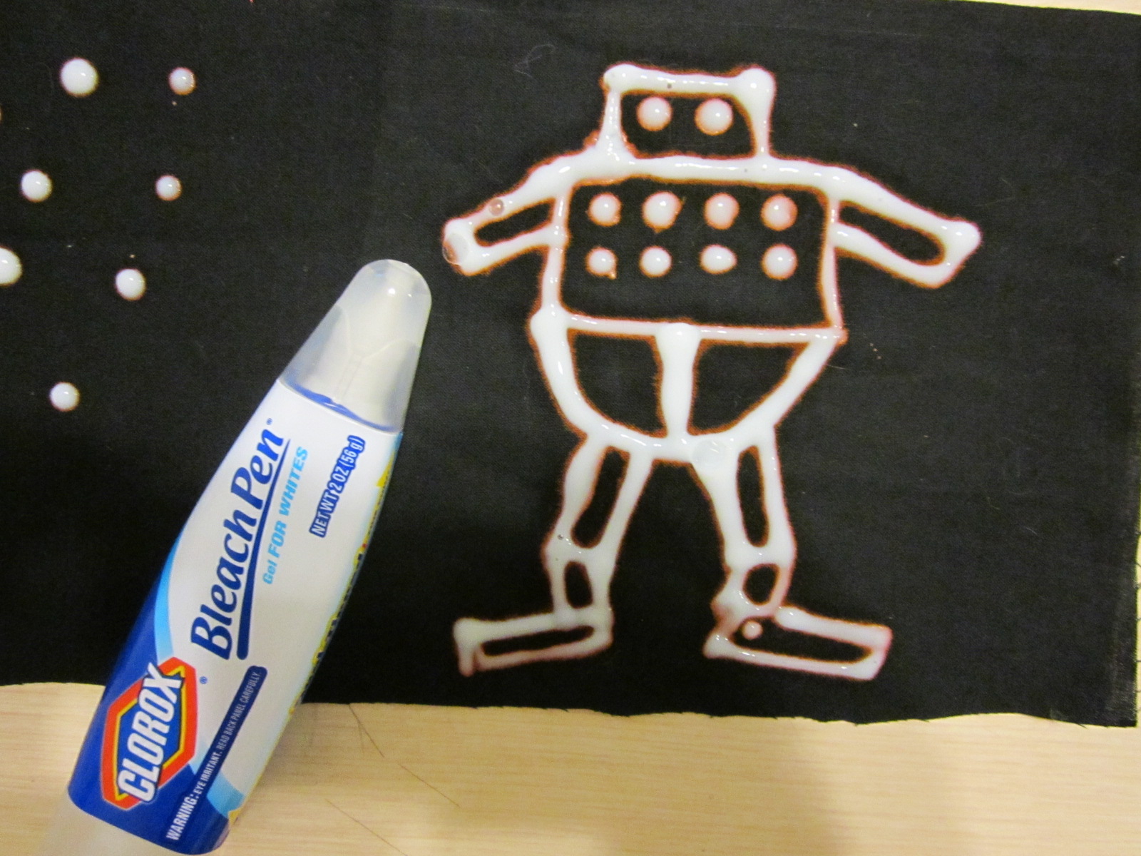 ChumleyScobey Art Room Bleach Pen Art (Reverse Batik)