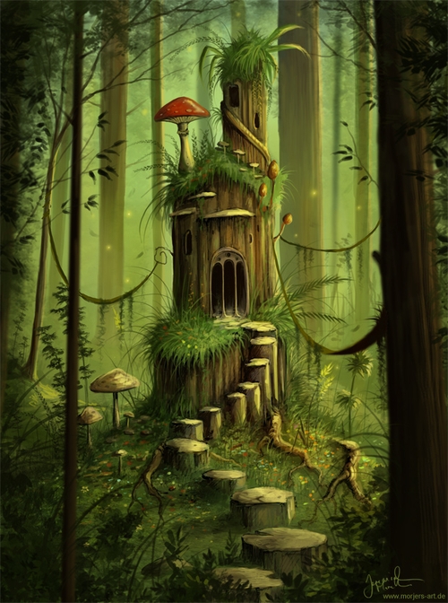 01-A-Forest-Castle-Jeremiah-Morelli-Fantasy-Digital-Art-from-a-Middle-School-Teacher-www-designstack-co