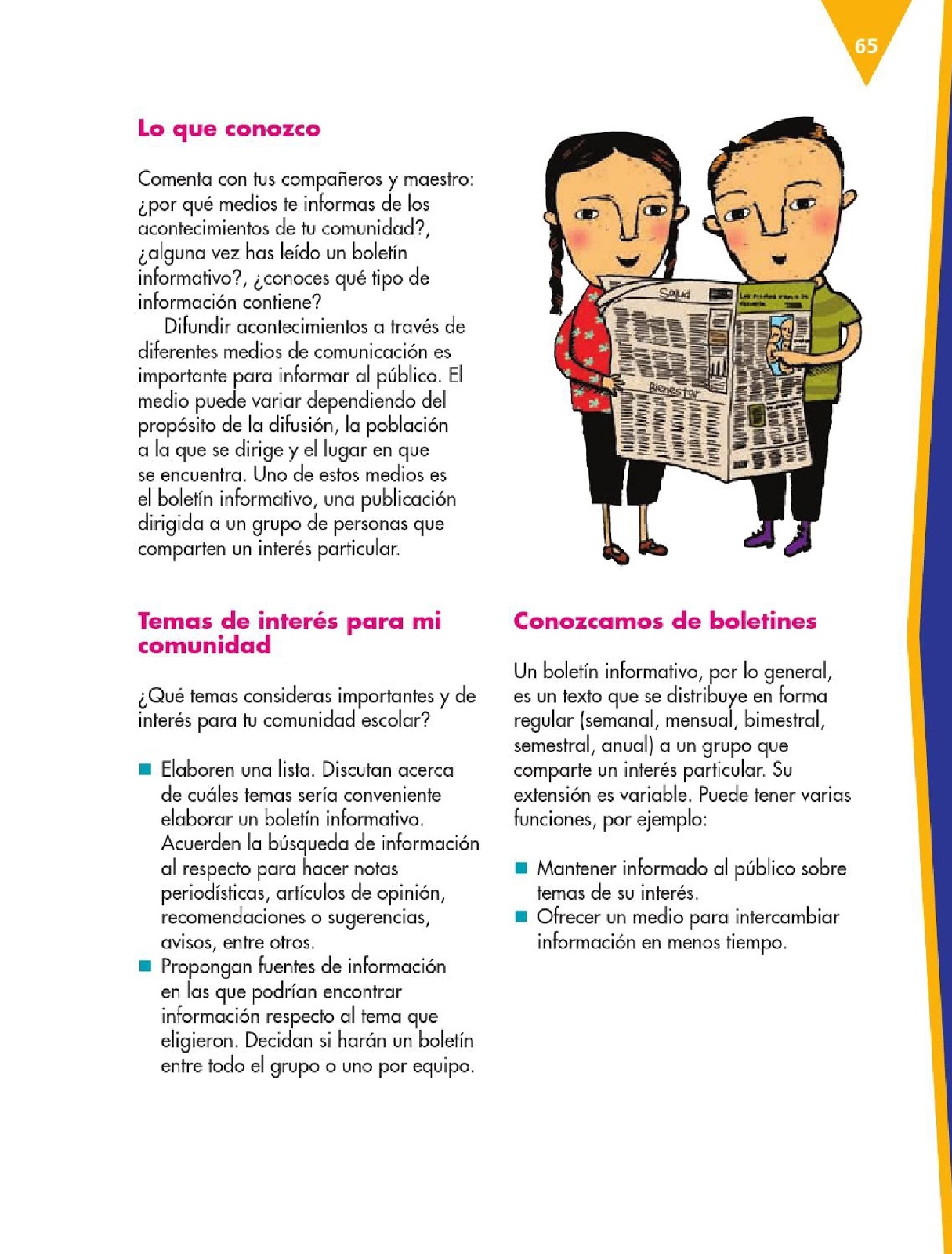 Difundir acontecimientos a través de un boletín informativo - Bloque II