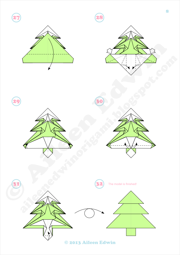 Aileen Edwin Origami: Origami Christmas Tree