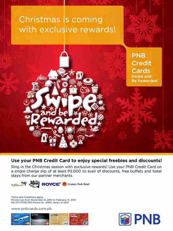 PNB Credit Card Charge Slip Promo November 15 2014 to February 15, 2015 Cheftonio's Blog