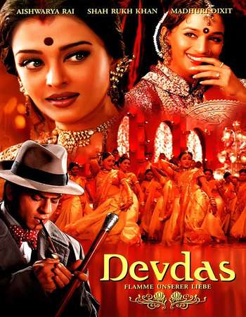 Poster Of Devdas 2002 Hindi 550MB DVDRip 720p ESubs HEVC Watch Online Free Download Worldfree4u