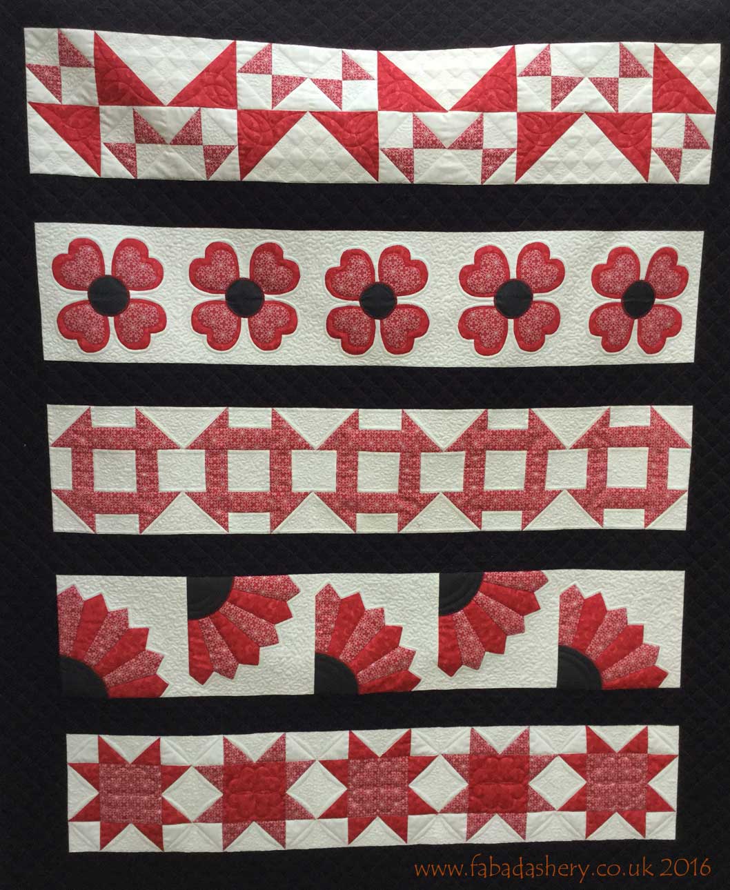 Fabadashery Longarm Quilting Row by Row Sampler Quilt