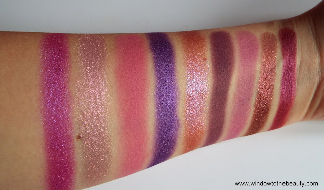 paleta Amethyst Obsessions swatche
