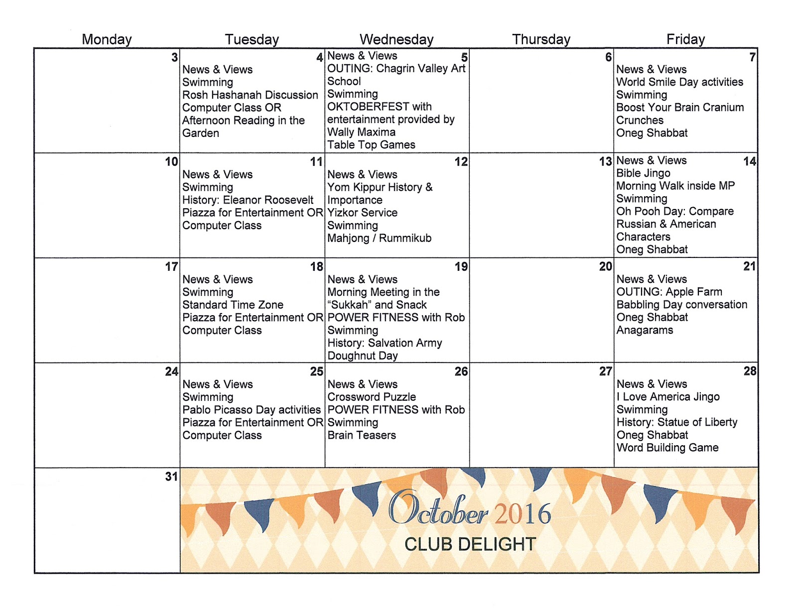 Menorah Park's Mandel Adult Day Center in Cleveland, Ohio OCTOBER 2016