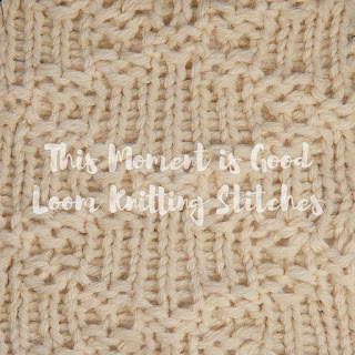 Stepped Diamonds Stitch Loom knit