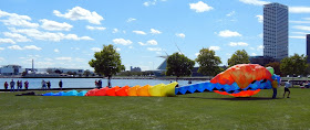At the Milwaukee Kite Festival in downtown Milwaukee, Wisconsin