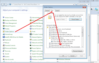 Cara Merubah Extensi File dari Windows Explorer Windows 7