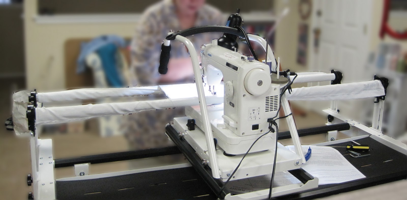 Linda Teddlie Minton New Grace machine quilting frame