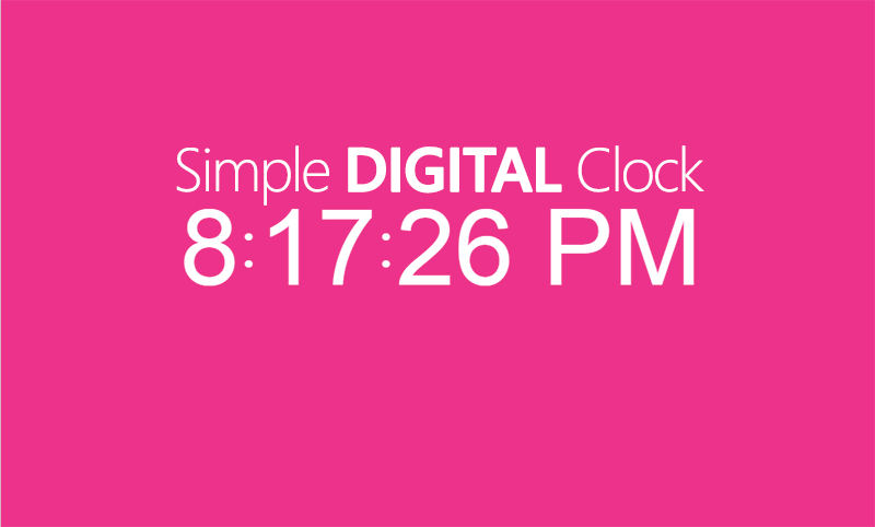 Simple Digital Clock For Blogger/Website