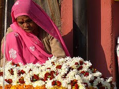 Flower seller in Jaipur