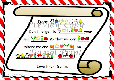 Secret coded letter from Santa Claus