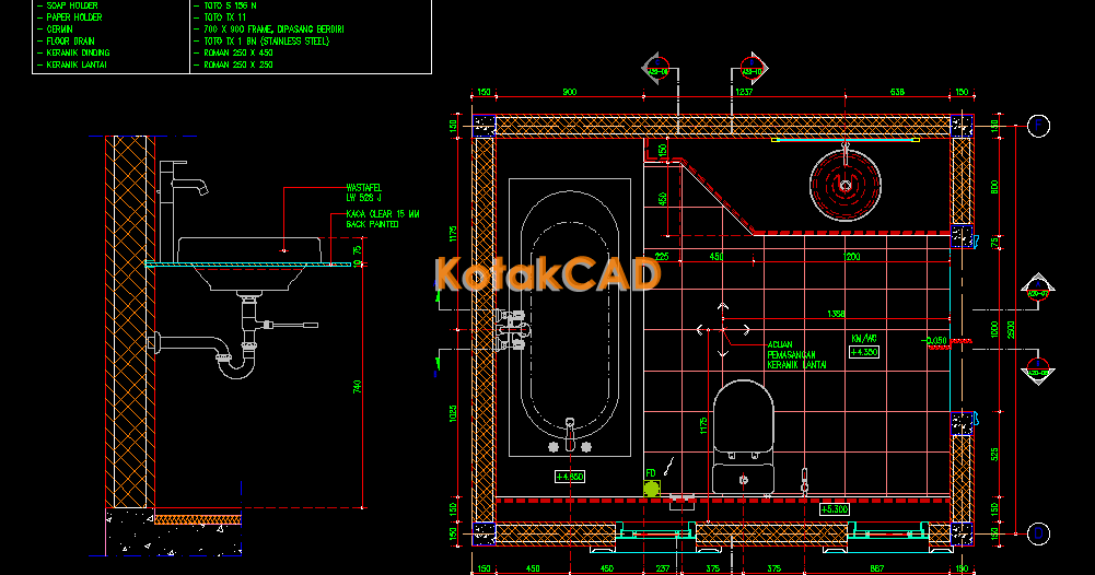 Detail Kamar Mandi atau WC - Jurnal Arsitektur