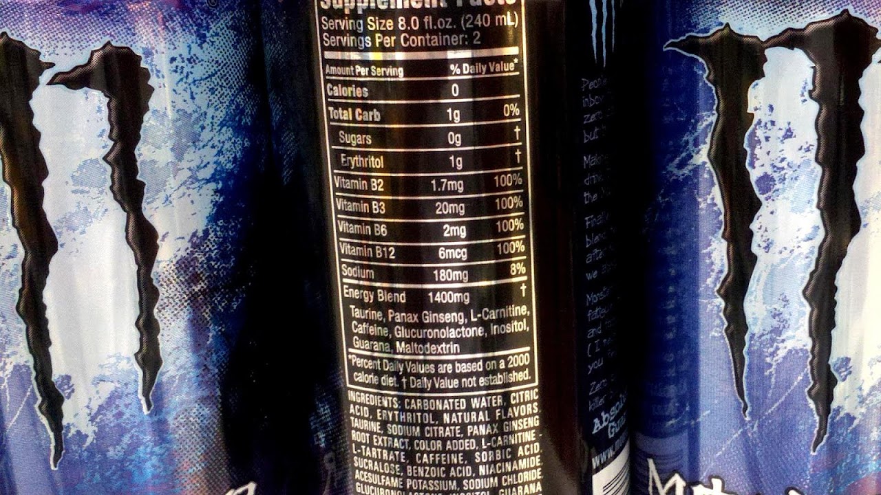 Monster Energy Drink Ingredients Energy Choices
