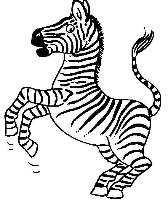 Free Animal Wild Zebra Coloring Sheet To Print title=