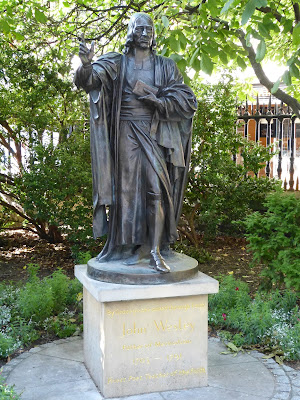 Statue of John Wesley, outside St Paul's Cathedral, London