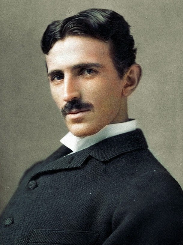 28 Realistically Colorized Historical Photos Make the Past Seem Incredibly Alive - Nicola Tesla