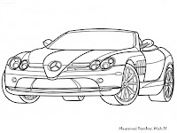 Gambar Mercedes-Benz SLR McLaren Untuk Diwarnai