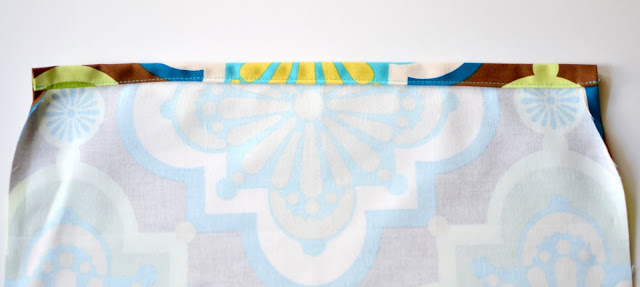 Hem the top - DIY Drawstring Backpack Tutorial - Blue Susan Makes