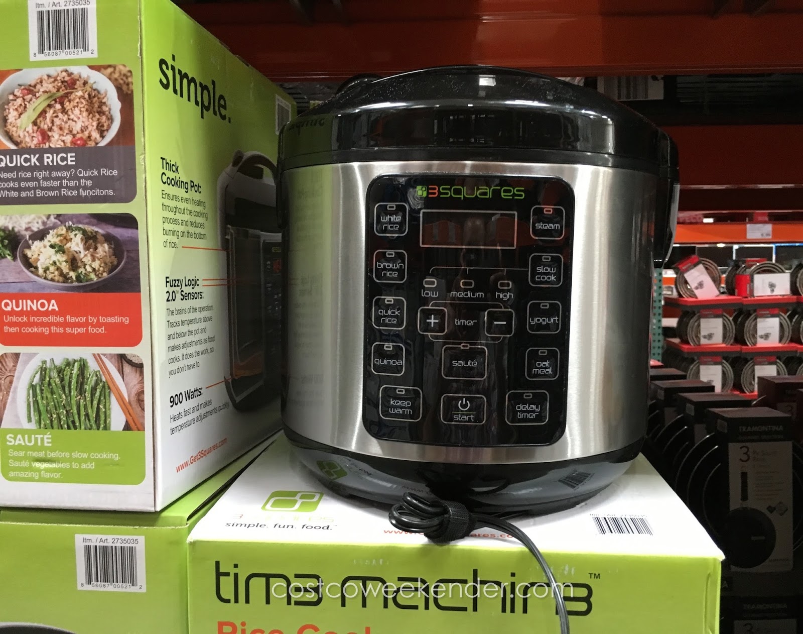 3 Squares Tim3 Machin3 Rice Cooker Costco Weekender
