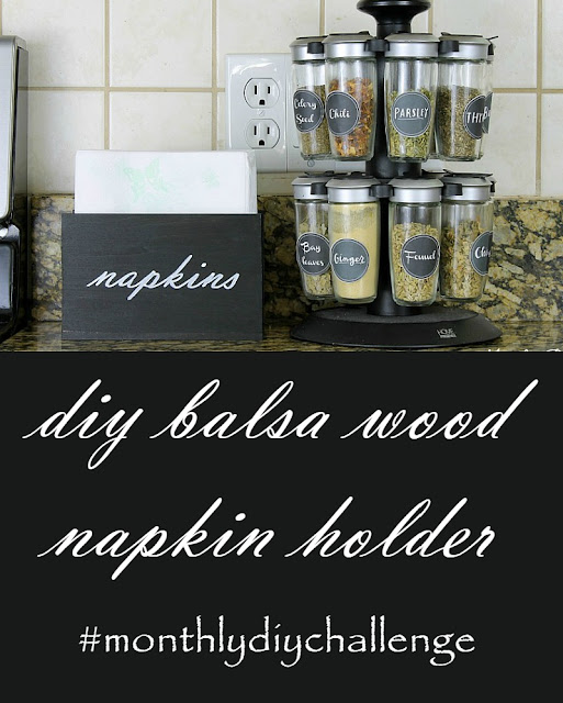 DIY Balsa Wood Napkin Holder