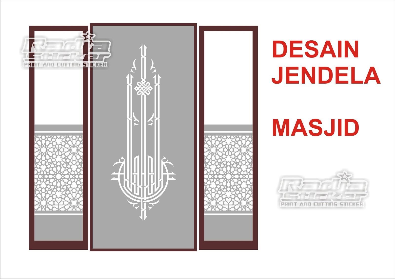 Desain Sandblast Kaca Masjid Sandblast Jasa Desain Sandblast Kaca Masjid Kerren Radja Sticker