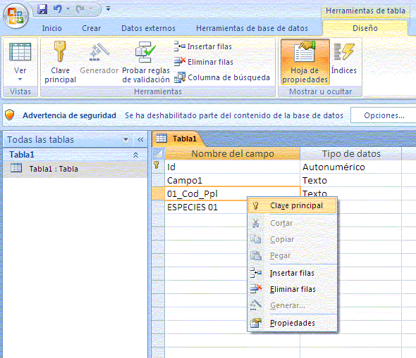 Bryan Mejia ESTRUCTURA DE TABLAS (ACCESS) Bryan Mejia ESTRUCTURA DE TABLAS (ACCESS)