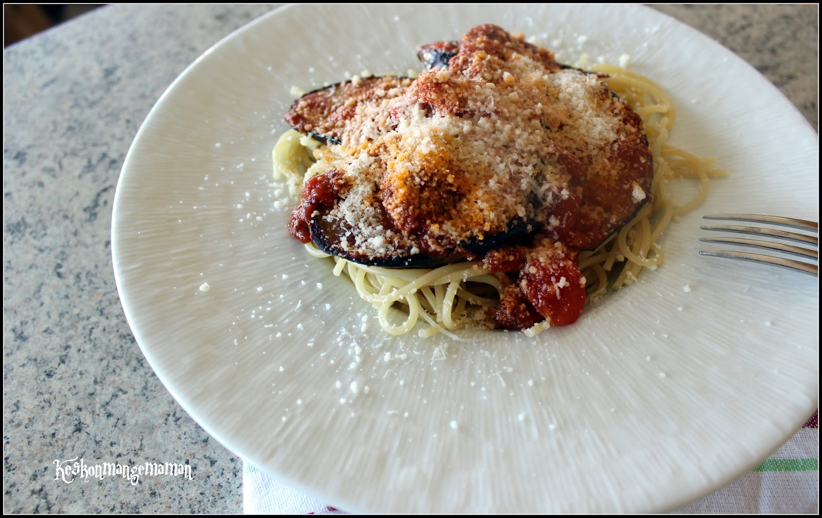 Keskonmangemaman? Spaghetti alla Norma (aux aubergines grillées)