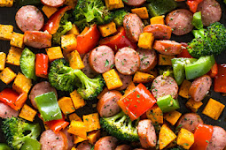 Healthy 20 Minute Sheet Pan Sausage and Veggies