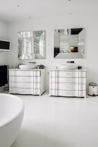mueble lavamanos blanco