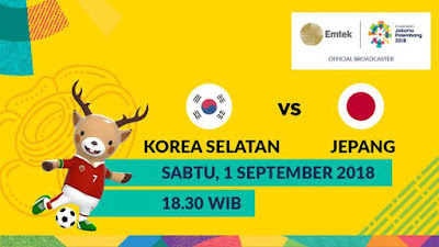 Berikut Jadwal Final Sepak Bola Asian Game 2018 Jepang vs Korea Selatan
