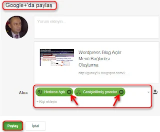 Google+ Paylaş