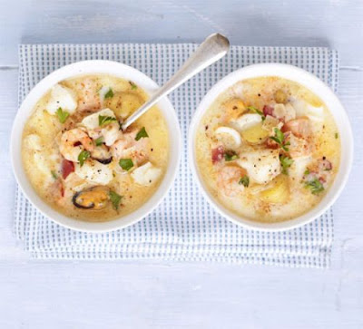 Simple Seafood Chowder | Home Delicious Recipe