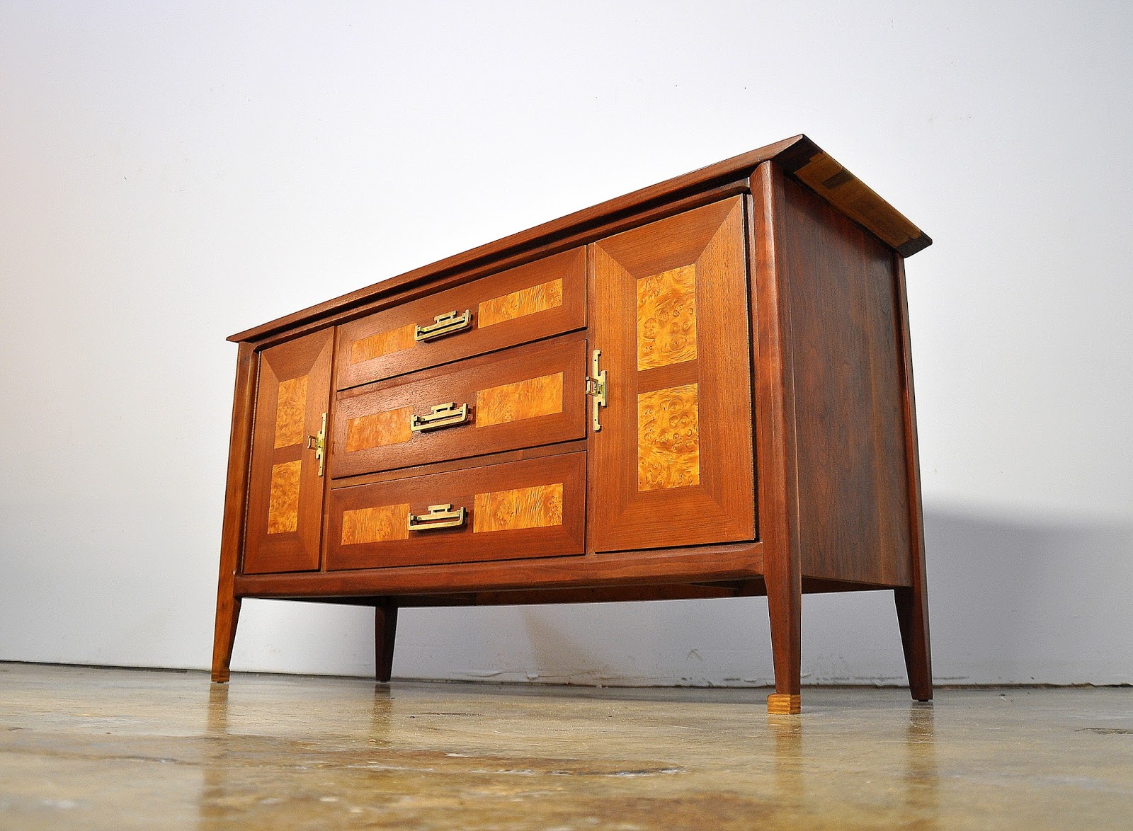 SELECT MODERN James Mont Style Credenza, Bar, Buffet, Media Console or Sideboard