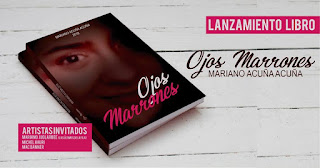 "OJOS MARRONES" es el nuevo Libro que este Sábado 6 de Enero será lanzado en el centro de cultura de la Lautaro a las 19:30 hrs, por el escritor y poeta Mariano "Nano" Acuña