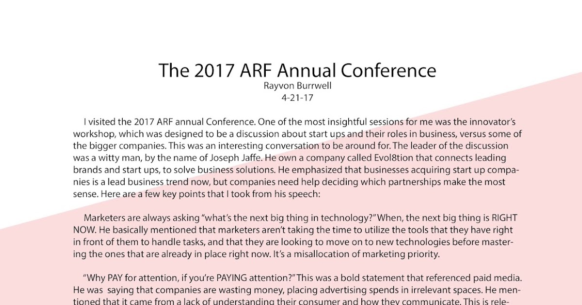 The 2017 ARF Annual Conference