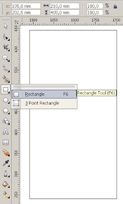 Cara Membuat Banner dengan CorelDRAW X4 , rectangle tool