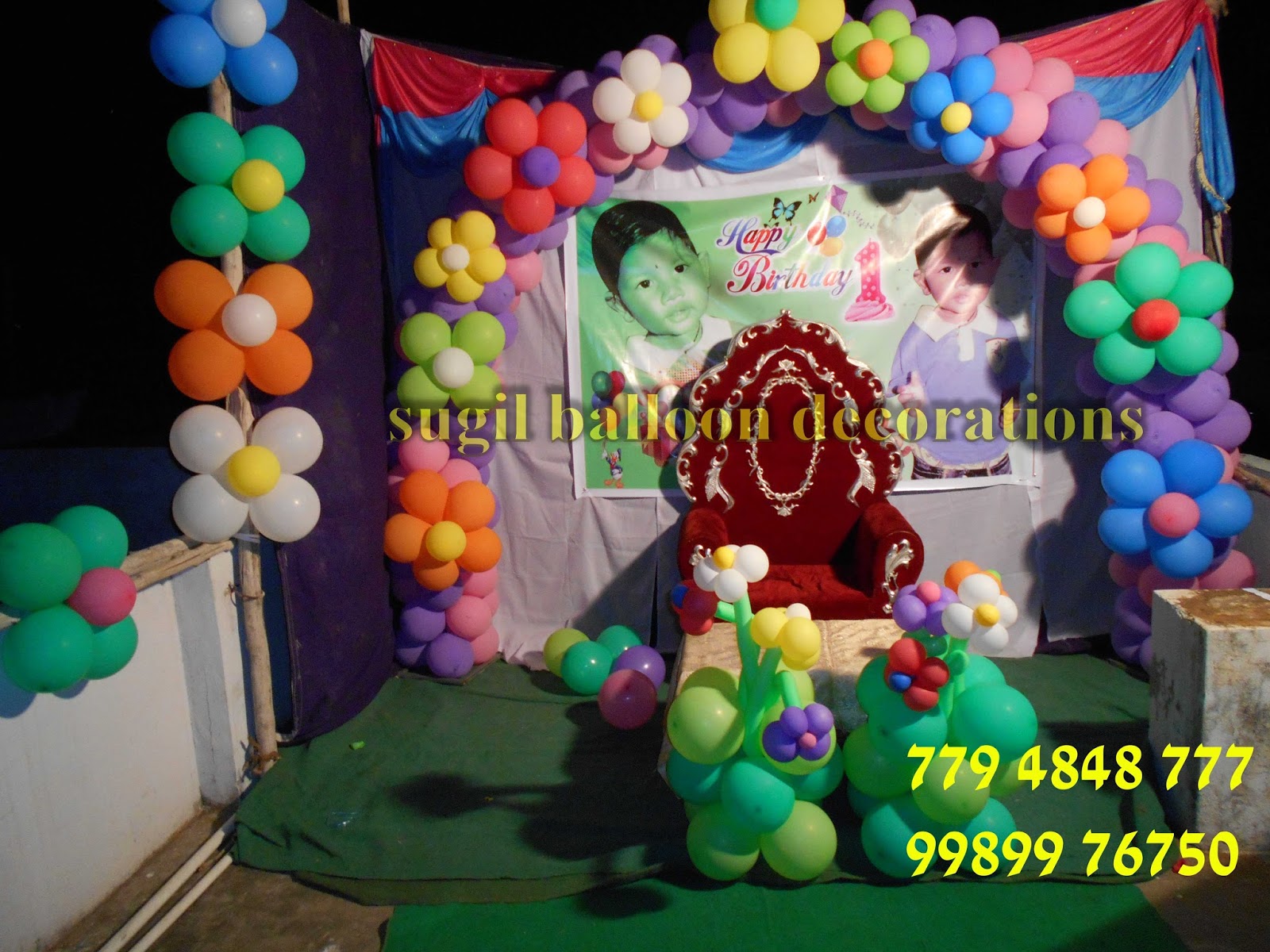sugil balloon decorations in vijayawada