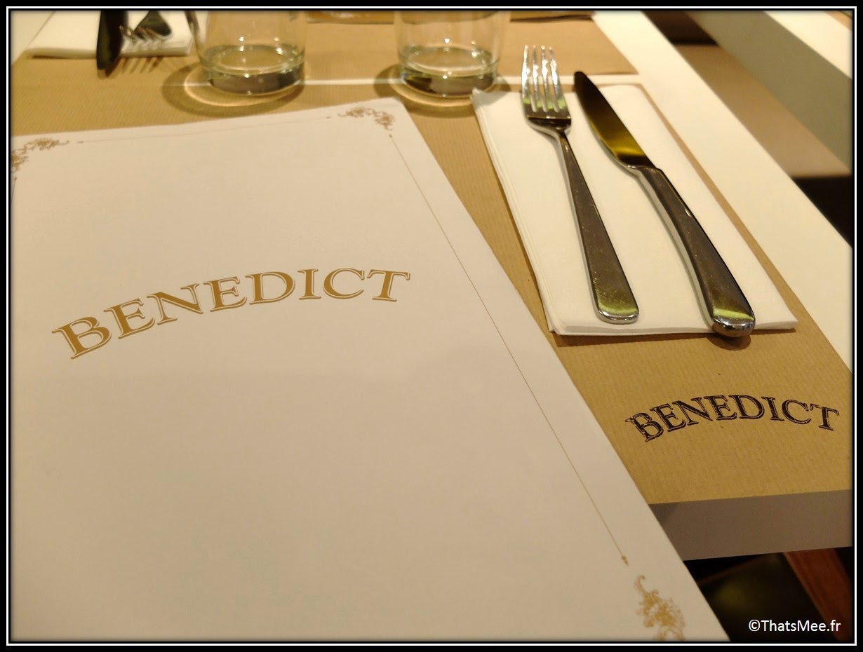 Menu Restaurant Benedict Marais Paris brunch 